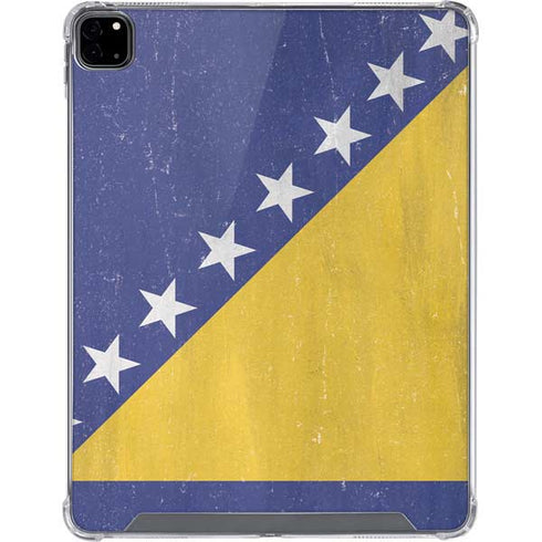 Bosnia and Herzegovina Flag Distressed iPad Pro 12.9in (2020) Clear Case